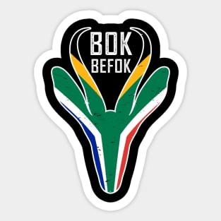 Bokbefok Springbok Face South Africa Flag Sticker